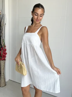 Vestido Corto Tirantes Blanco - Imagen 2