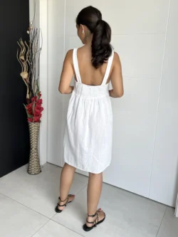Vestido Corto Tirantes Blanco - Imagen 8