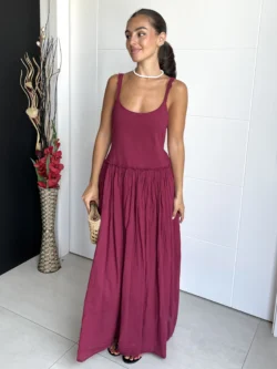 Vestido Lazo Burdeos - Imagen 3