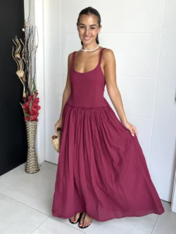 Vestido Lazo Burdeos - Imagen 4