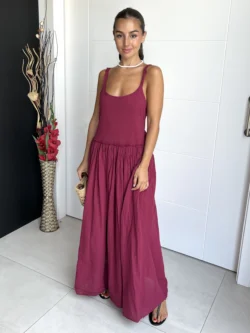 Vestido Lazo Burdeos - Imagen 5