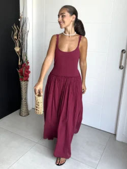 Vestido Lazo Burdeos - Imagen 6