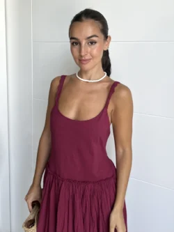 Vestido Lazo Burdeos - Imagen 2