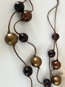 Collar Bolas Bronce - Imagen 2