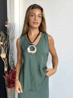 Blusa Básica Tirantes Verde Botella - Imagen 2