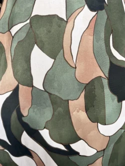 Vestido Seda Fría Manchas Verde y Camel - Imagen 12