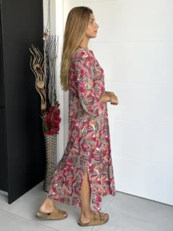 Vestido India Estampado Fucsia - Imagen 6