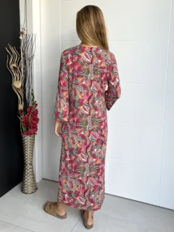 Vestido India Estampado Fucsia - Imagen 7