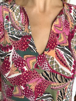 Vestido India Estampado Fucsia - Imagen 8