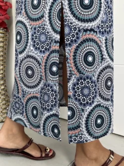 Vestido India Estampado Azul Oscuro - Imagen 11