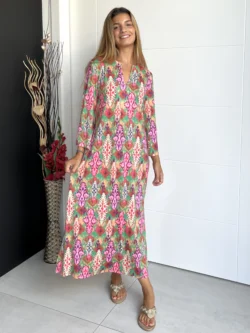 Vestido India Estampado Multicolor