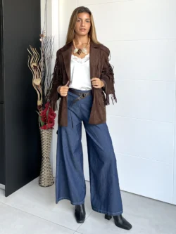 Chaqueta Flecos Marrón - Imagen 6