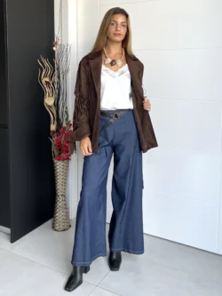 Chaqueta Flecos Marrón - Imagen 5