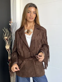 Chaqueta Flecos Marrón - Imagen 8