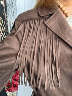Chaqueta Flecos Marrón - Imagen 12
