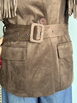 Chaqueta Flecos Marrón - Imagen 14