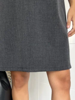 Vestido Corto Gris Oscuro - Imagen 12