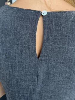 Vestido Corto Gris Oscuro - Imagen 13