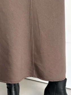 Vestido Midi Recto Chocolate - Imagen 11