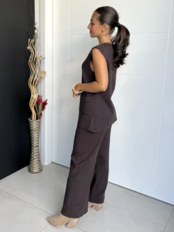 Pantalón Punto Suave Chocolat0 - Imagen 4