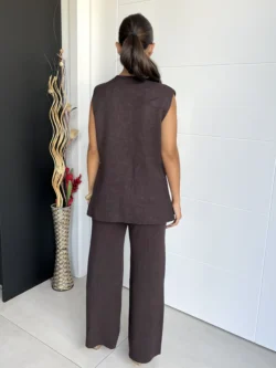 Pantalón Punto Suave Chocolat0 - Imagen 5