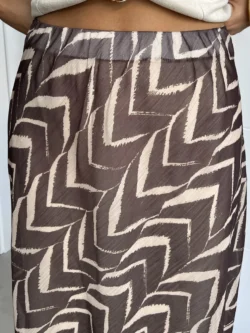 Falda Gasa Marrón y Crudo - Imagen 7