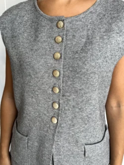 Chaleco Punto Suave Gris - Imagen 7