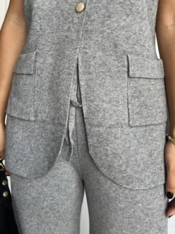 Chaleco Punto Suave Gris - Imagen 9