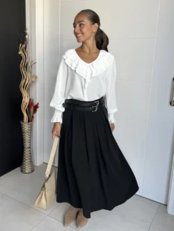 Falda Cinturones Negra