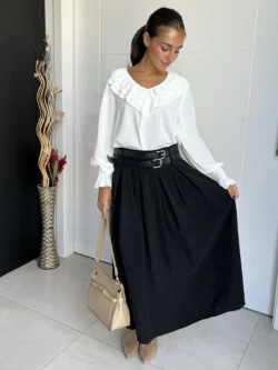 Falda Cinturones Negra - Imagen 4