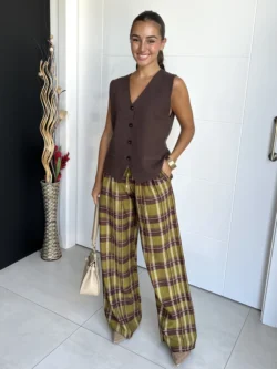 Chaleco Punto Botones Chocolate - Imagen 3