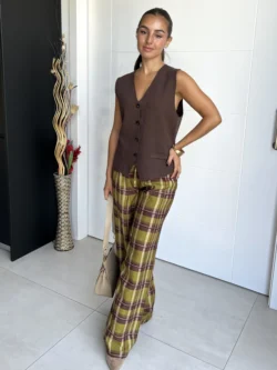 Pantalón Cuadros Pistacho - Imagen 2