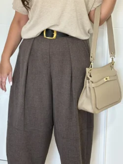 Pantalón Barrel Paño Jaspeado