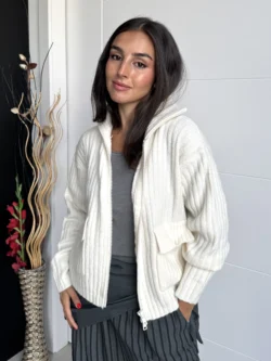 Cárdigan de Punto Grueso Blanco