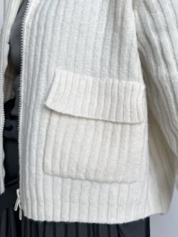Cárdigan de Punto Grueso Blanco - Imagen 8