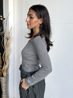 Jersey Básico Gris de Manga Larga - Imagen 2