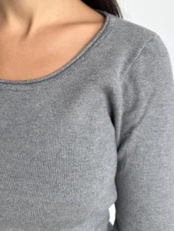 Jersey Básico Gris de Manga Larga - Imagen 5