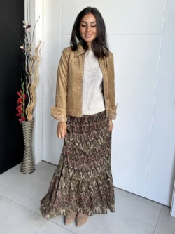 Falda Larga Estampada Geométrica - Imagen 2