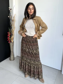 Falda Larga Estampada Geométrica - Imagen 3