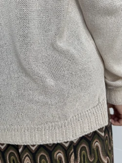 Jersey Punto Suave Manga Larga Beige - Imagen 5