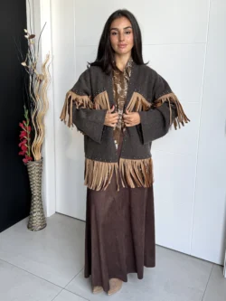 Chaqueta con Flecos Tonos Tierras - Imagen 6