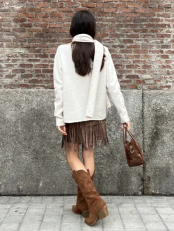 Suéter Crudo Con Bufanda Incluida - Imagen 6