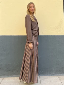 Falda Larga Rayas Marrones - Imagen 5