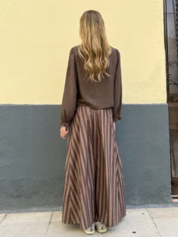 Falda Larga Rayas Marrones - Imagen 6