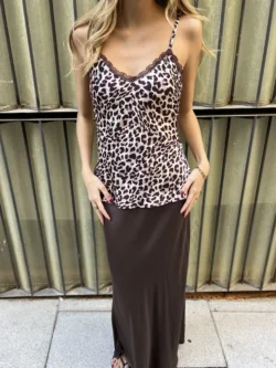Top Lencero en Raso Animal Print - Imagen 2
