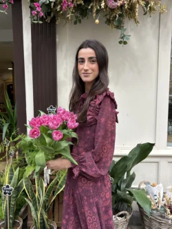 Blusa Estampados Burdeos con Lazo - Imagen 3