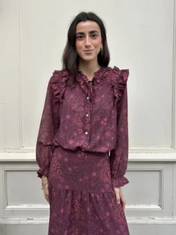 Blusa Estampados Burdeos con Lazo - Imagen 2