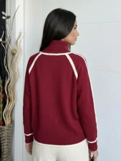 Suéter Burdeos Lineas Beige - Imagen 5