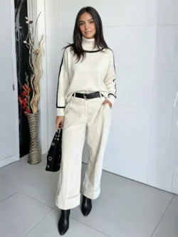 Suéter Crudo Líneas en Negro - Imagen 4