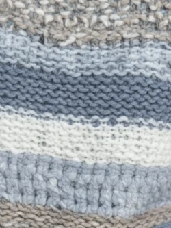 Suéter Punto Grueso Rayas Azul y Beige - Imagen 5